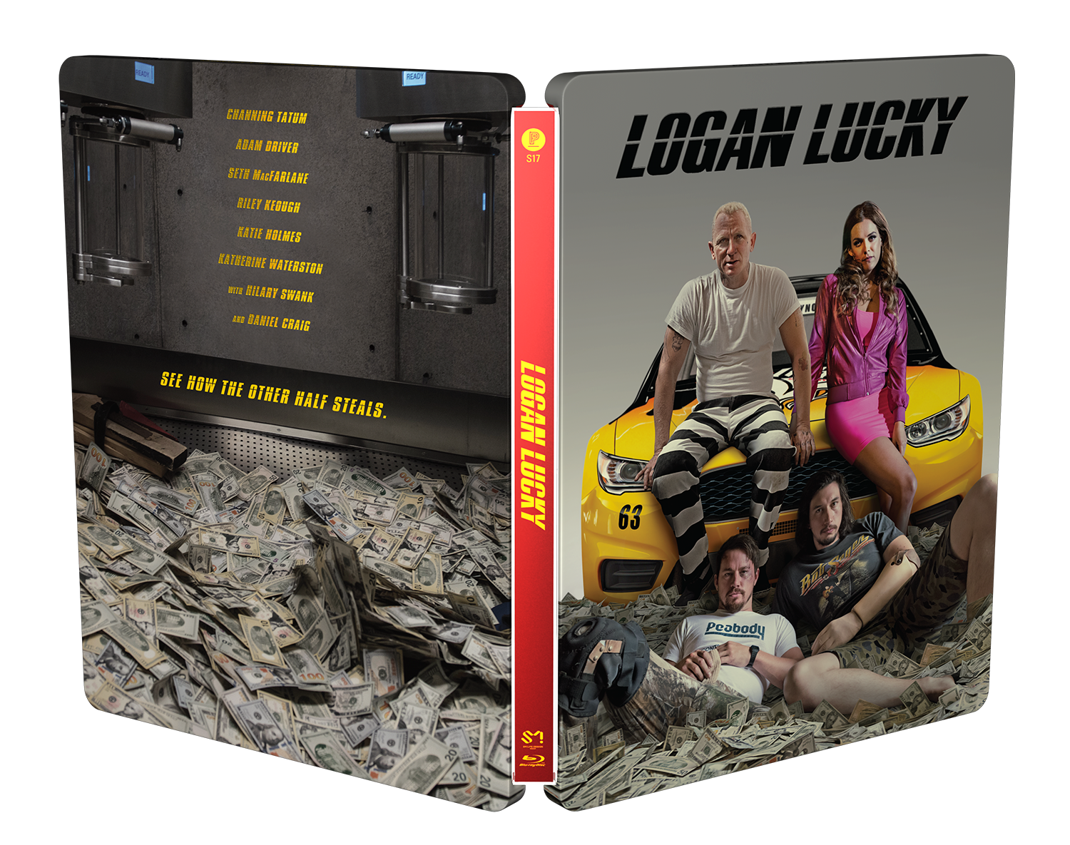 LOGAN LUCKY Blu-ray Steelbook: 1/4 Slip