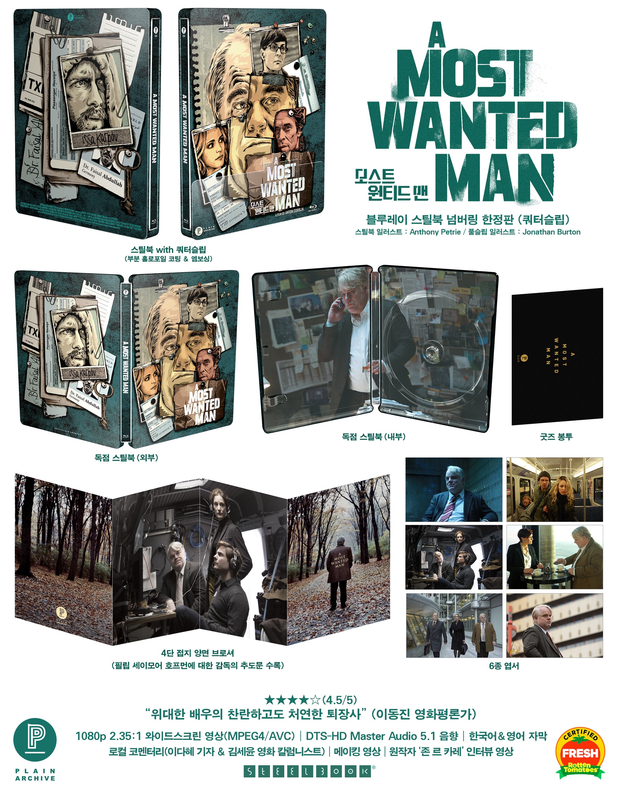 A Most Wanted Man Steelbook: 1/4 Slip